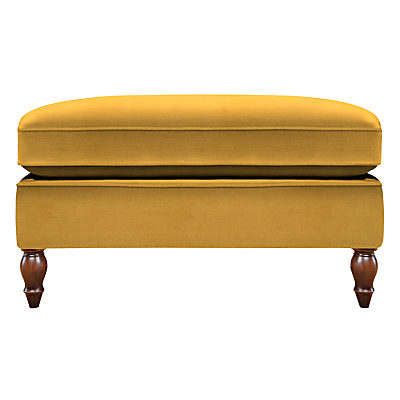 Duresta Vaughan Footstool, Umber Leg Canterbury Linen Mustard